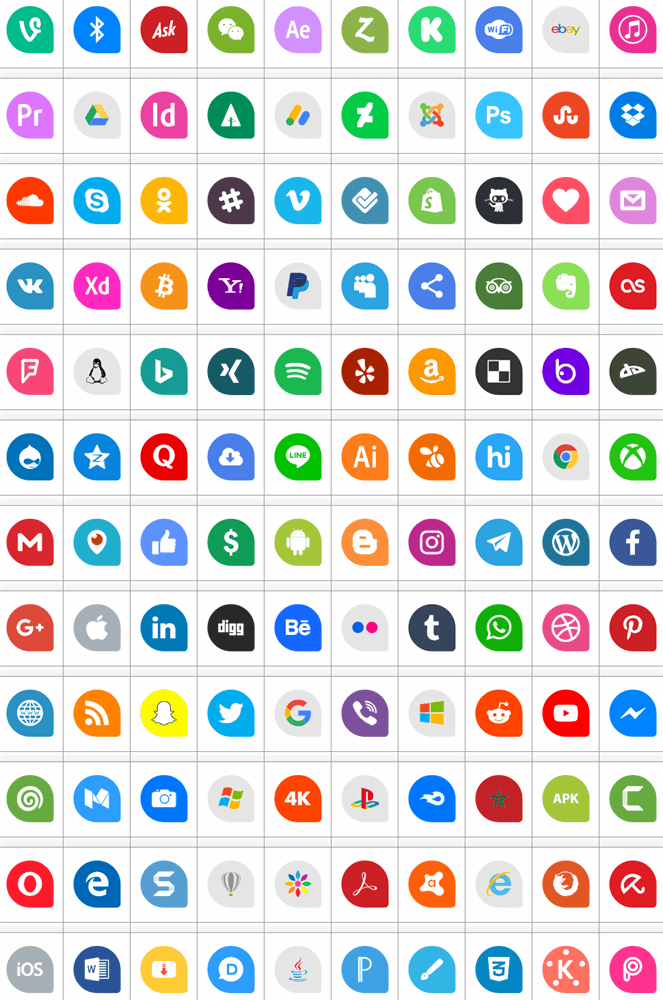 Icons Social Media 13 font插图