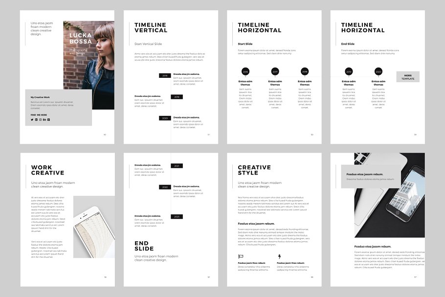 创意视觉设计品牌PPT幻灯片模板 NORS Vertical Powerpoint + 20 Photos插图(11)