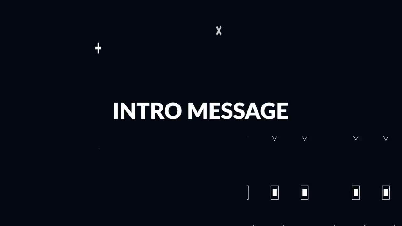 高科技技术Glitch徽标显示素材库推荐PR模板