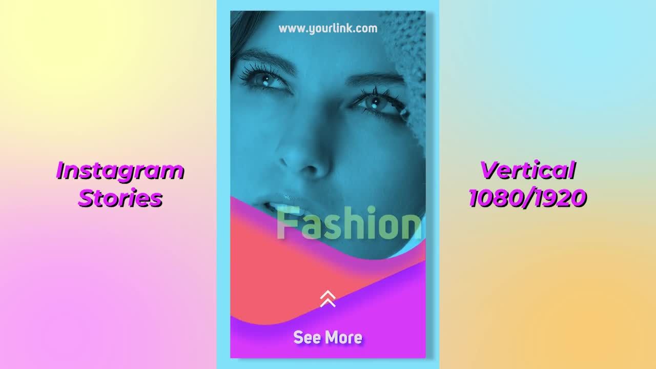 现代颜色鲜艳的媒体照片演示素材库精选pr模板