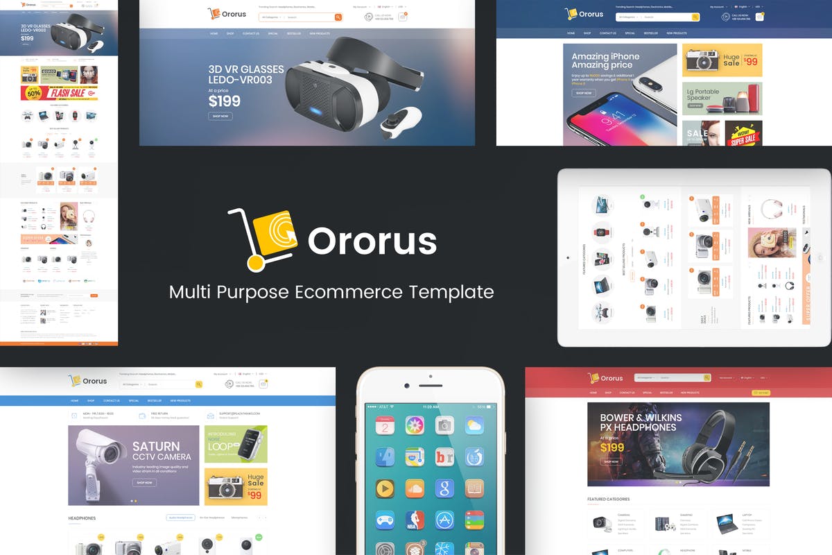 数码电子电商网站PrestaShop主题 Ororus – Responsive PrestaShop Theme插图