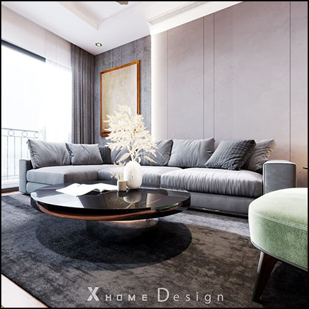 现代客厅餐厅室内场景素材之家精选3D模型By Long