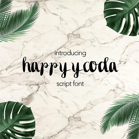 happyycoda font素材之家精选英文字体