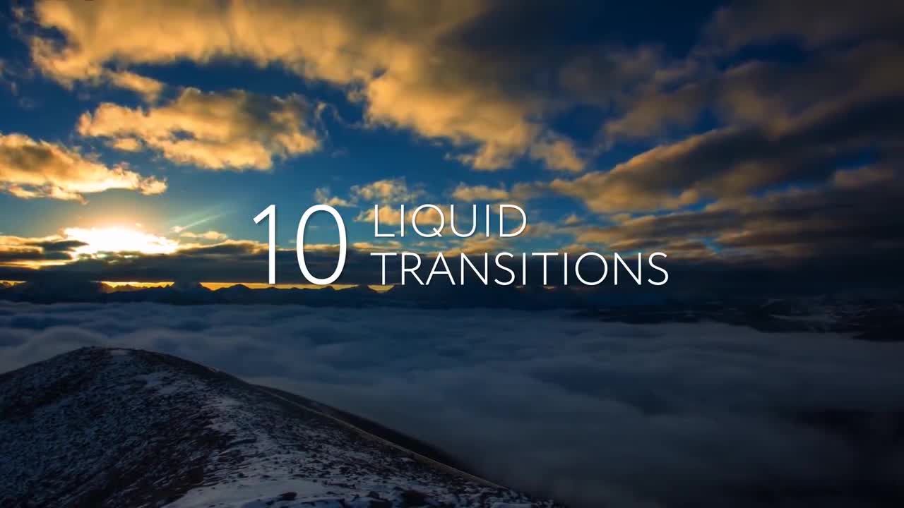 液体过渡动画素材库推荐PR模板