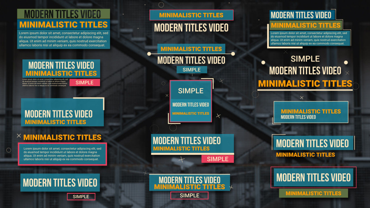 创意动画标题集合素材库精选AE模板