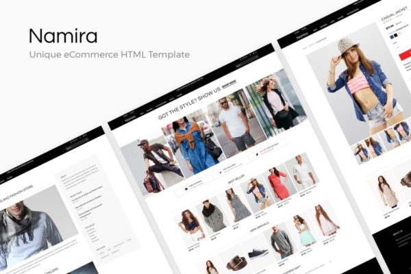 服装外贸电商网站HTML模板素材库精选 Namira | Unique eCommerce HTML Template