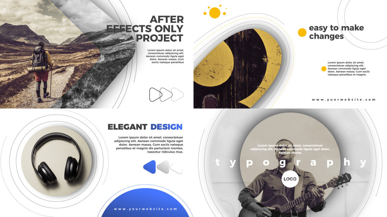 12个专业排版标题包素材库精选AE模板