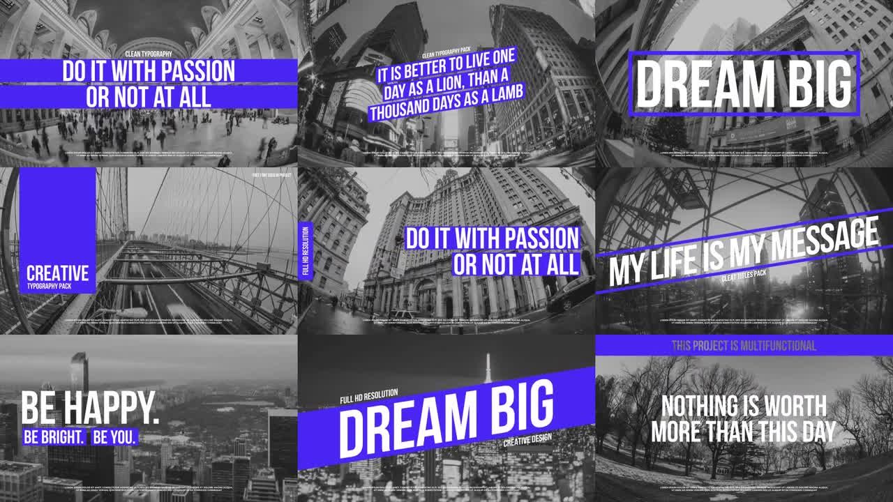 整洁的版活动视频ae模板