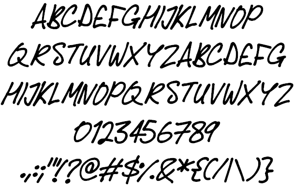 Delicious Scrawl font插图1