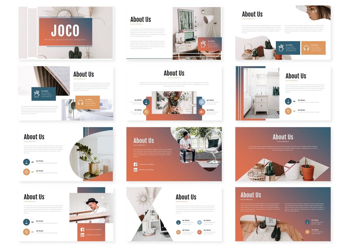 简约时尚高端多用途的powerpoint幻灯片演示模板（pptx）插图(1)