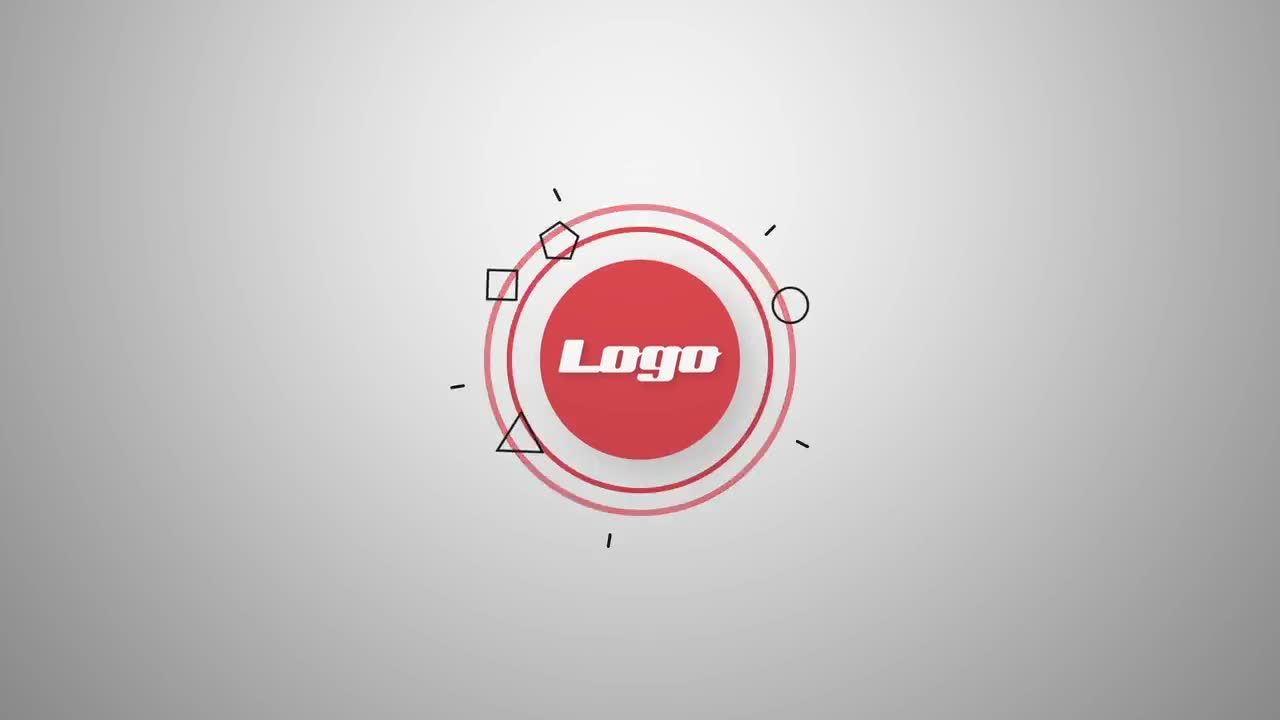 彩色动态掉落小球logo展示素材库精选AE模板