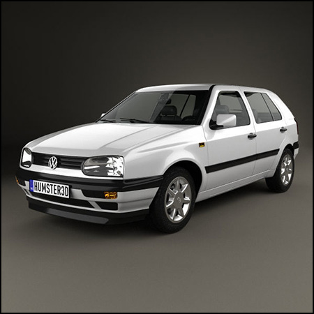 大众高尔夫1993汽车3D/C4D模型
