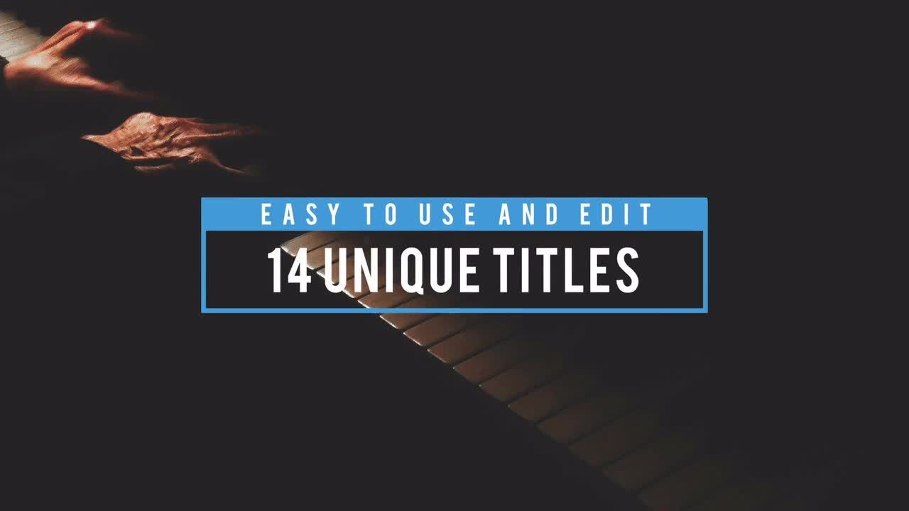 14个惊人的标题素材库精选AE模板