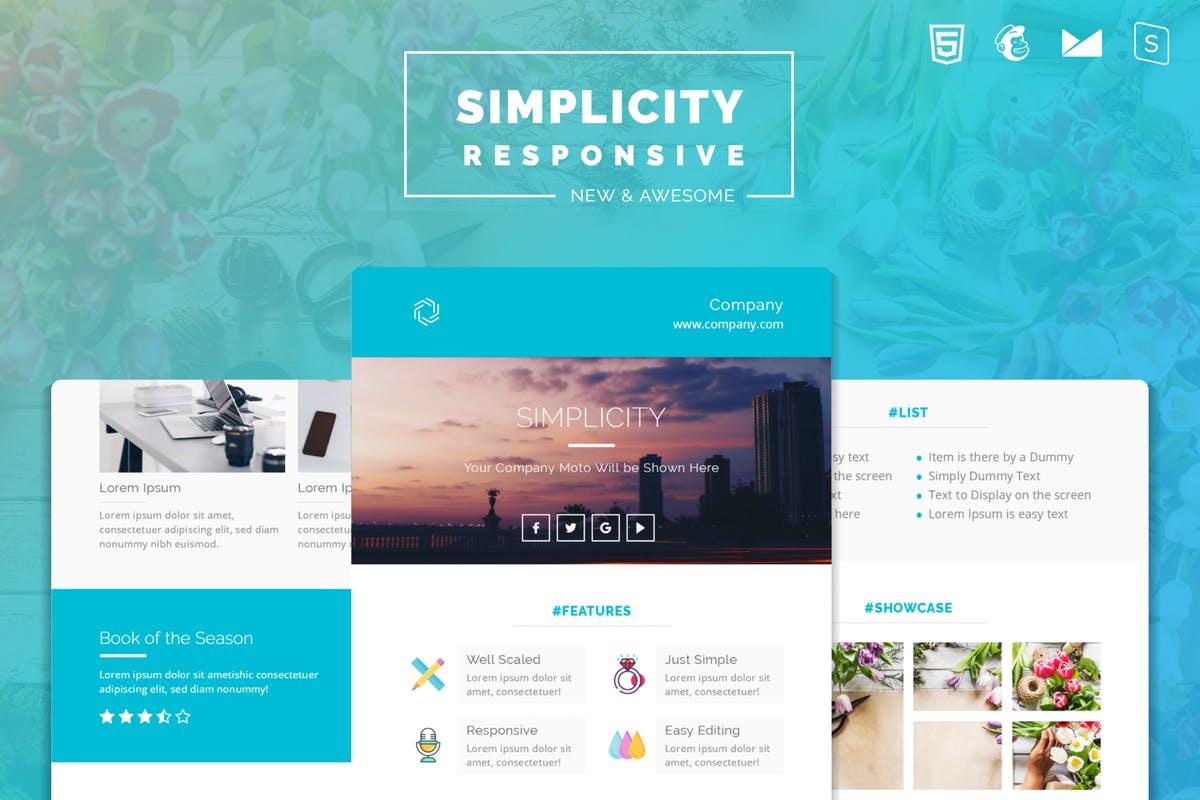 响应式EDM促销邮件模板v2 Simplicity Responsive Email Template | Version 2插图