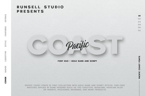 PACIFIC COAST Font + Extras素材之家精选英文字体