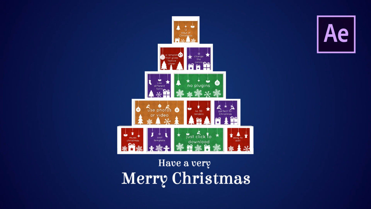 圣诞节促销和活动视频素材库精选AE模板