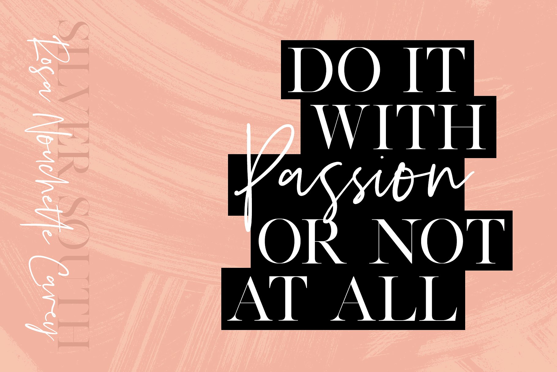 时尚的衬线字体和脚本字体 Silver South Font Duo插图(3)