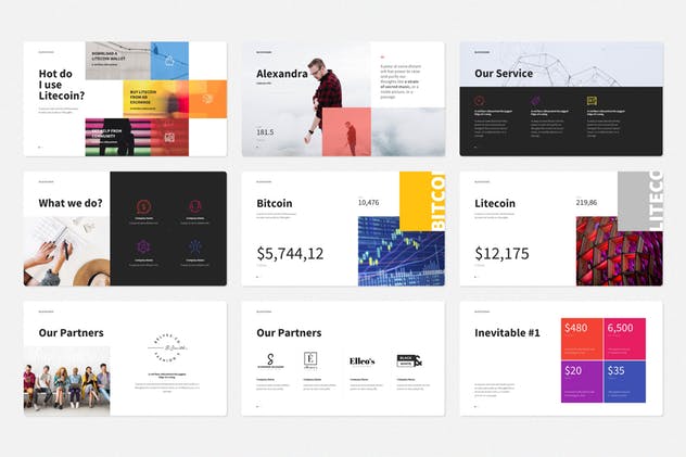 区块链加密货币投资主题PPT模板 BLOCKCHAIN Powerpoint Template插图(3)