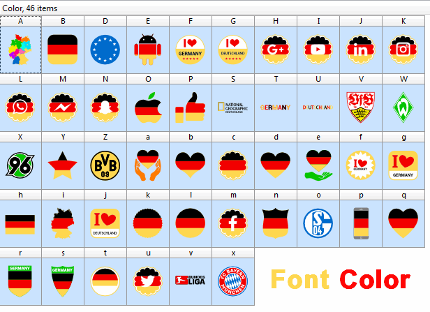 Font Color Germany font插图 Font Color Germany font插图