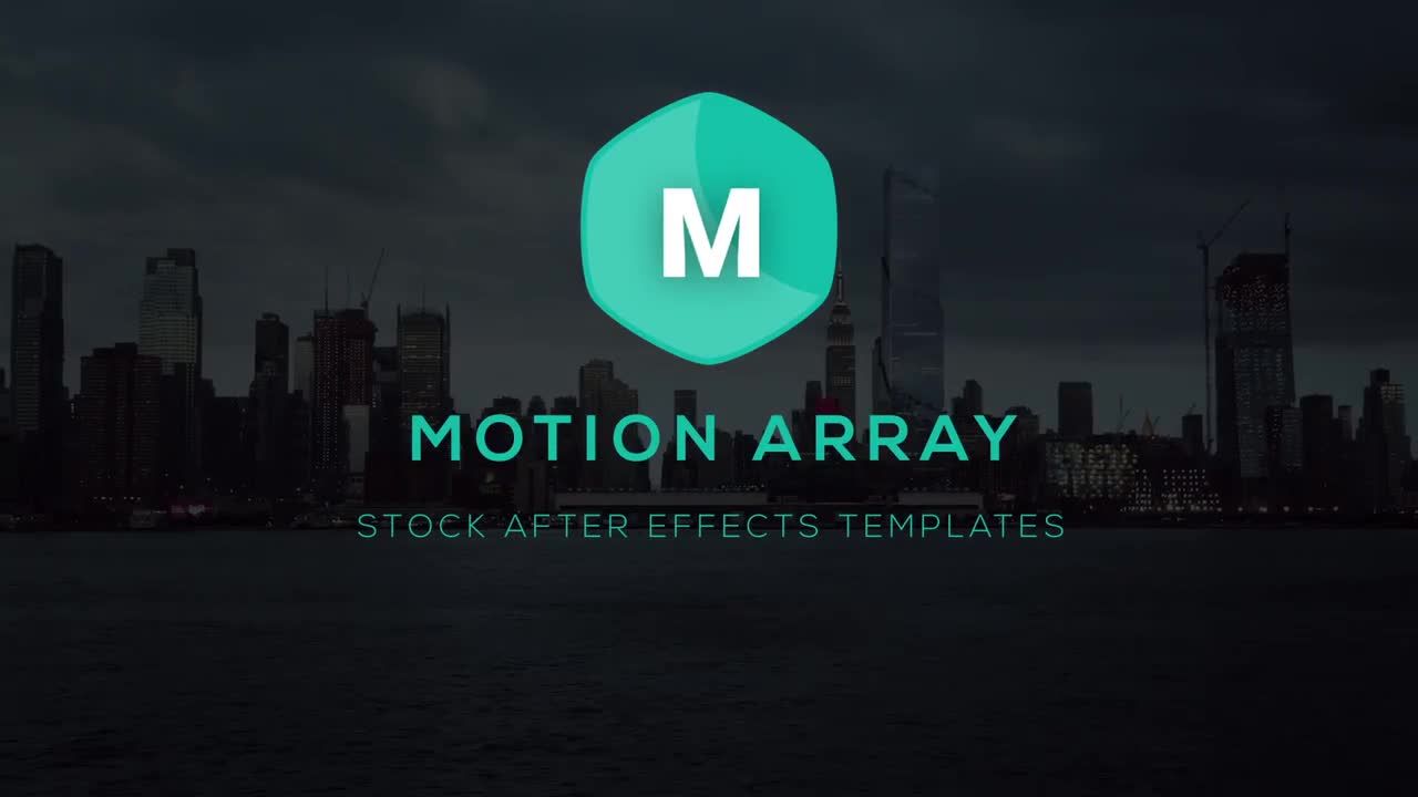 清洁徽标简单现代素材库精选AE模板