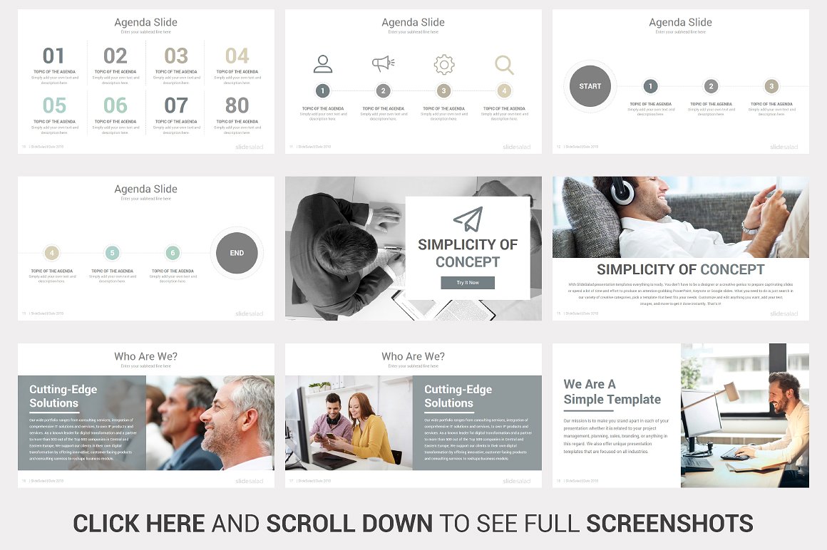 简单而专业的酷炫PPT模板插图(1)