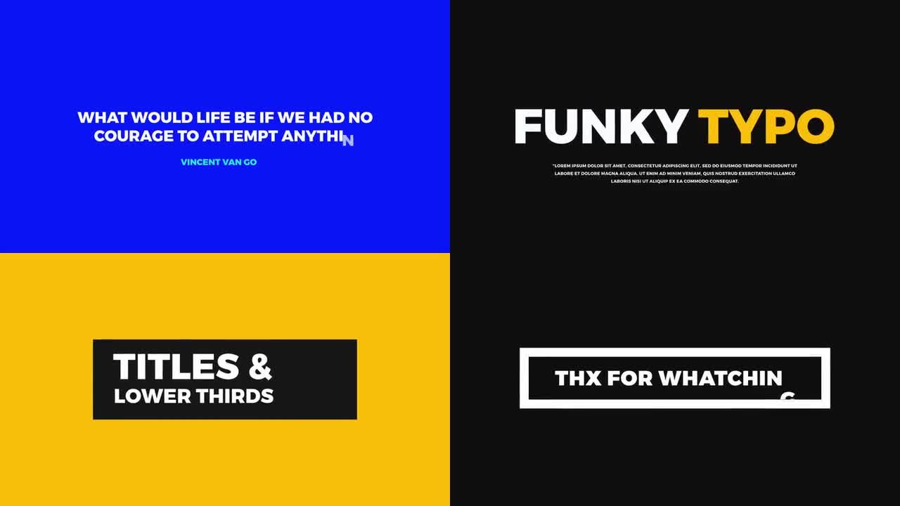 16个快速动态的现代广告全屏标题动画素材库精选AE模板