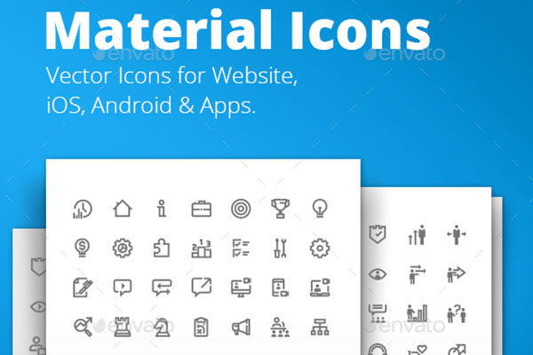 4种不同类型的材料矢量图标合辑下载[ai,eps,svg,png]