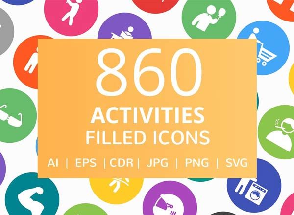860枚户外活动主题矢量图标打包下载[PNG,JPG,EPS,AI,SVG ]