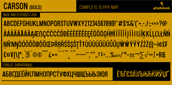 Carson font插图