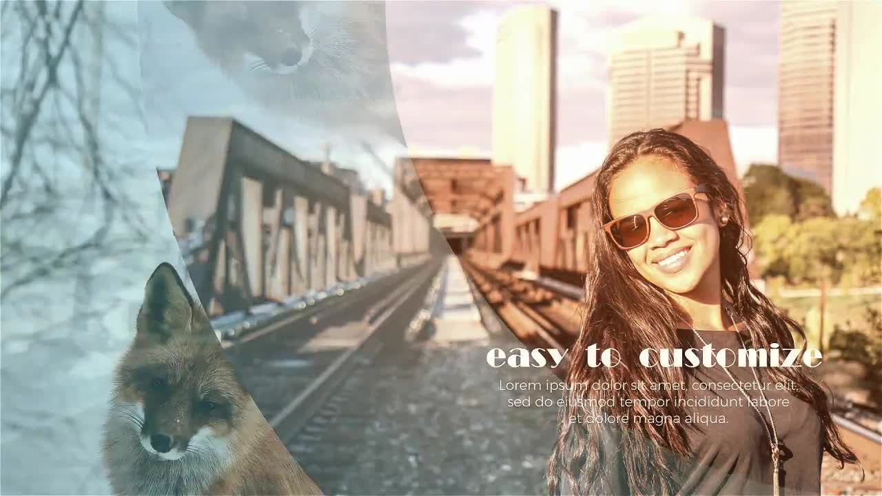 图层激发边秀炫耀照片素材库精选AE模板