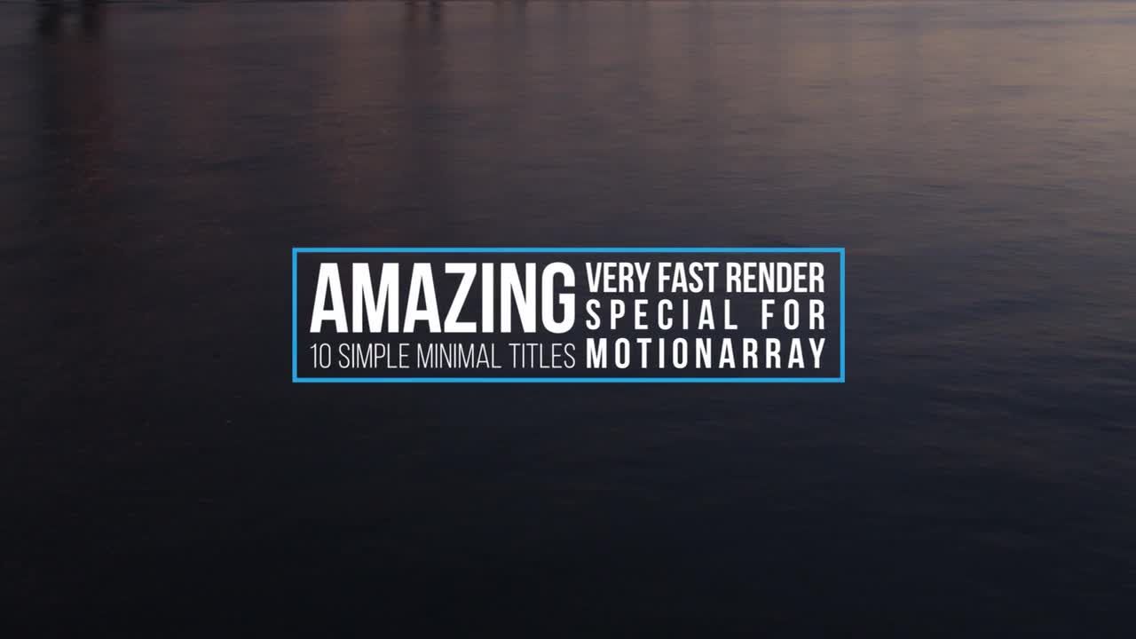 10个专业的文字标题排版动画 素材库推荐PR模板