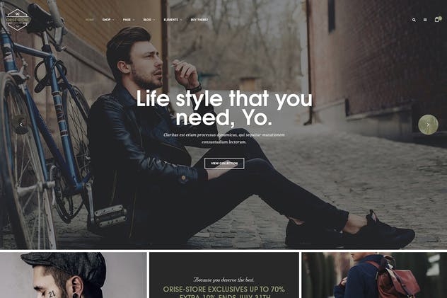 时装电子商务网站HTML模板素材库精选 Orise – Mutli-Concept eCommerce HTML5 Template插图(1)