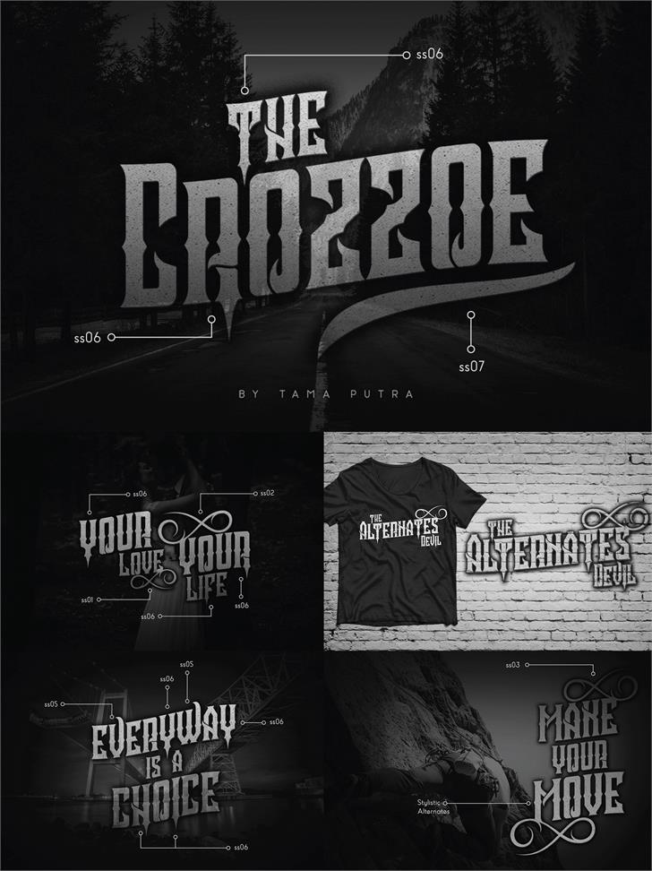 Crozzoe Personal Use font插图