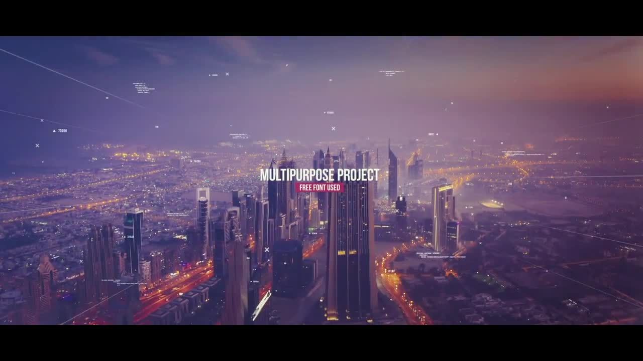 未来主义外观清洁视差幻灯片素材库精选PR模板