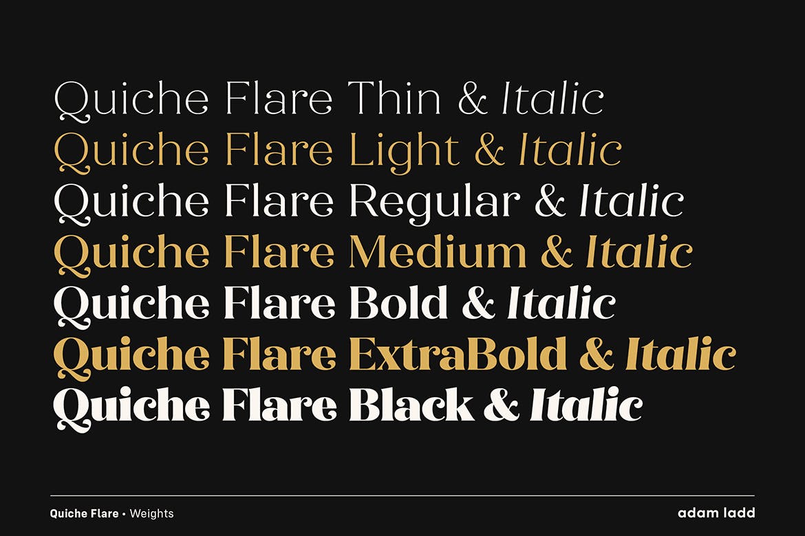 宽条纹衬线英文字体家族 Quiche Flare Font Family插图(6)