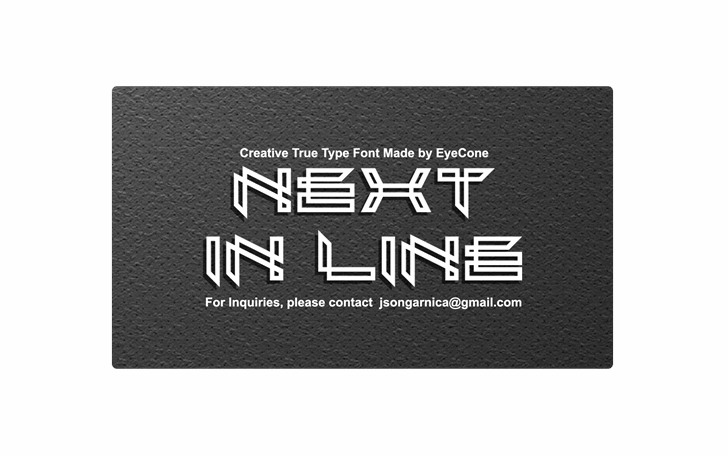 Next In Line font插图1 Next In Line font插图1
