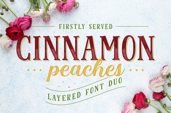 Cinnamon Peaches Font插图