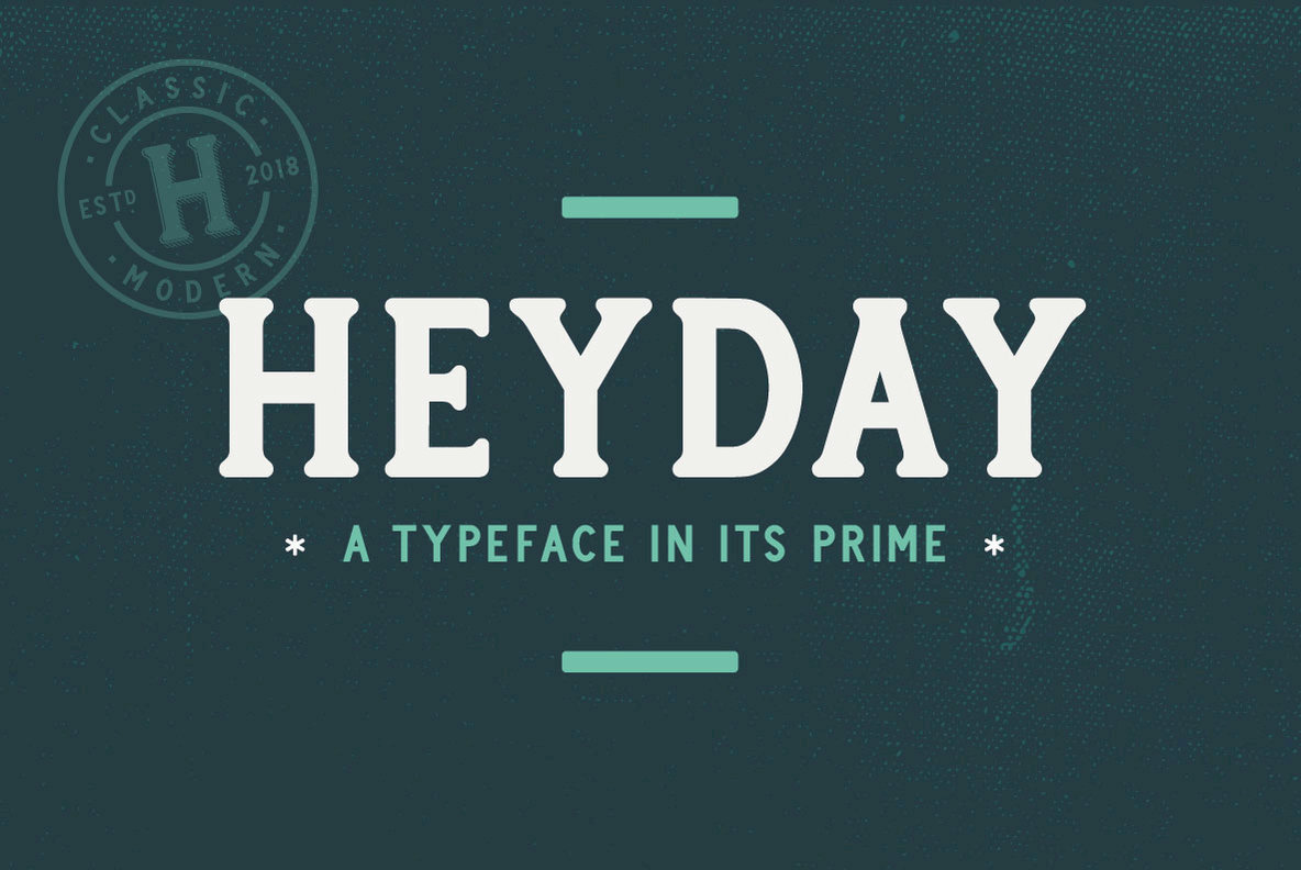 Heyday Font Family素材之家精选英文字体