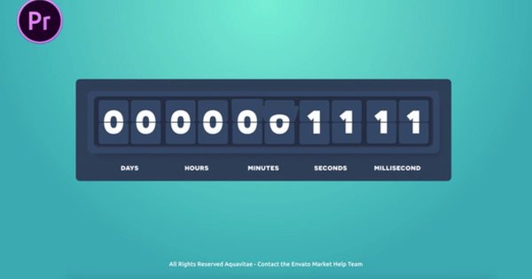 翻页计数器动画特效素材库精选PR模板 Flip Counter Creator for Premiere