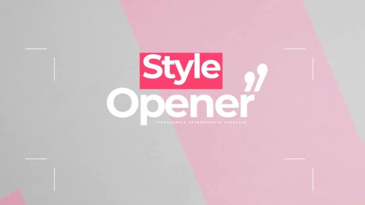 时尚风格开启者动画展示素材库精选AE模板