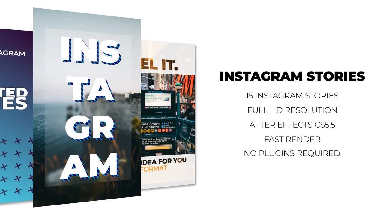 炫酷现代动态动画ins故事素材库推荐PR模板