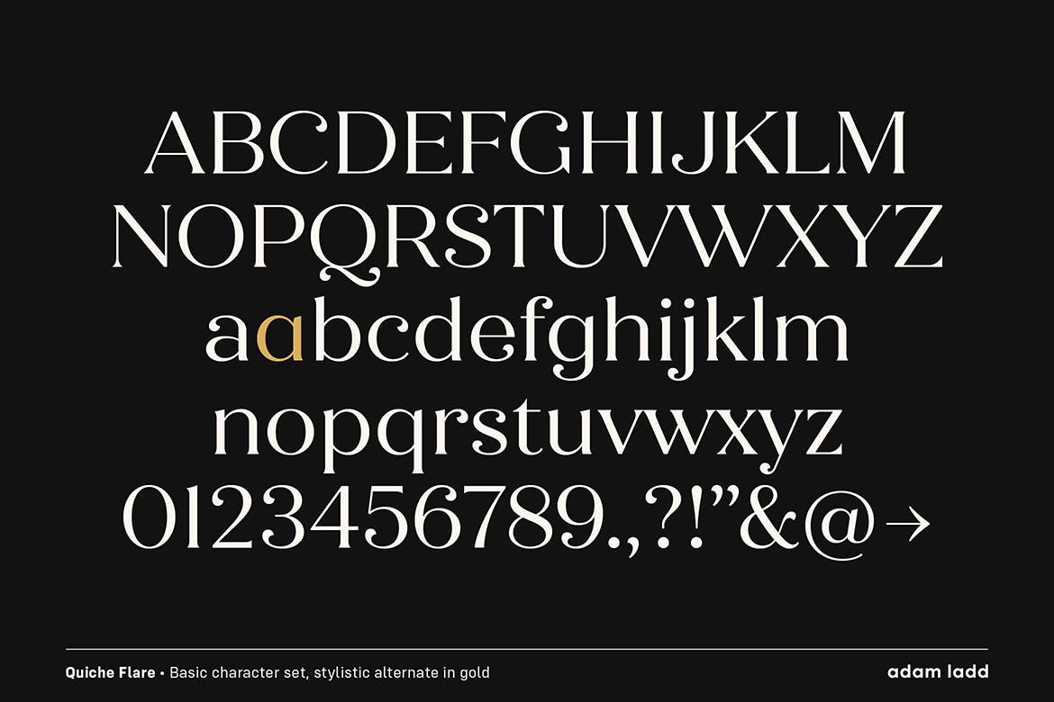 宽条纹衬线英文字体家族 Quiche Flare Font Family插图(4)