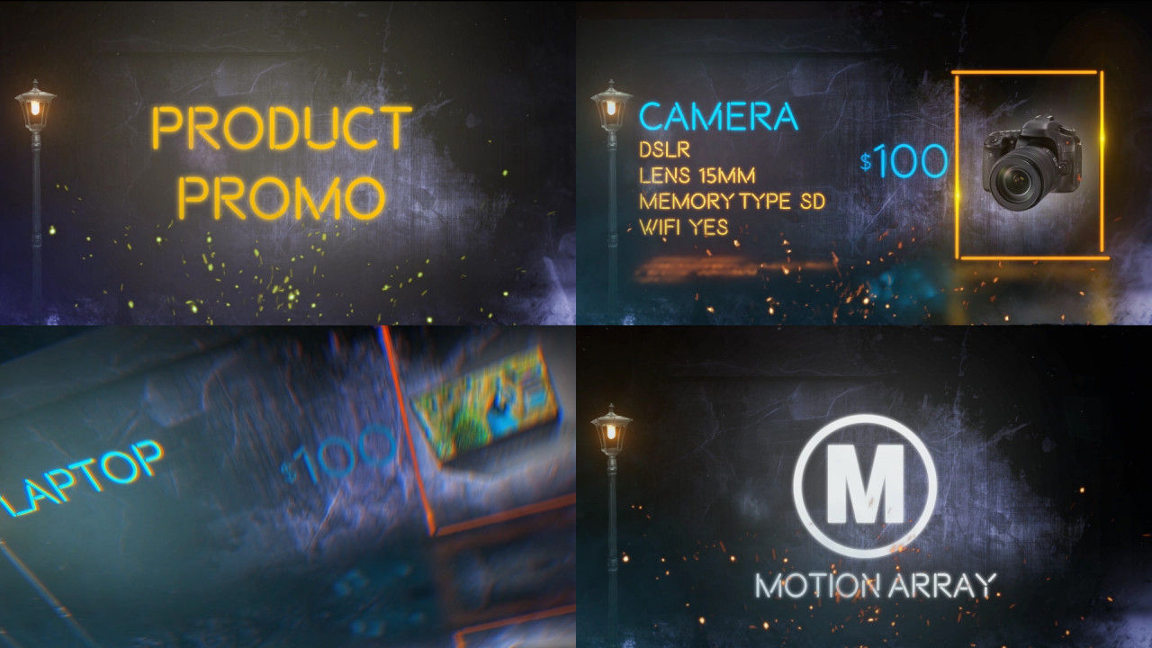 霓虹灯产品促销素材库精选AE模板