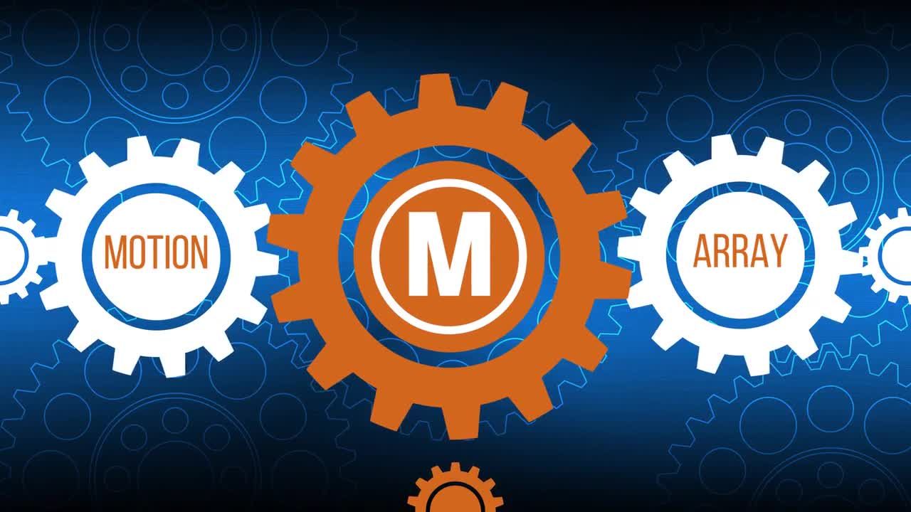 简洁时尚创意的齿轮徽标展示素材库推荐PR模板