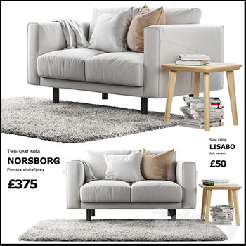 宜家双人沙发素材之家精选3D模型