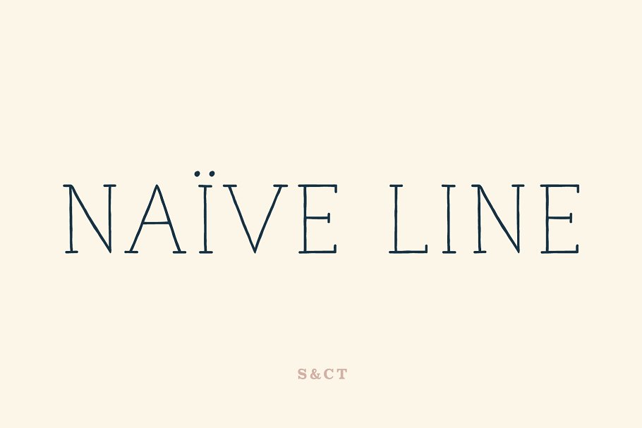 纯真舒适的手写衬线英文字体  Naive Line Font Pack插图