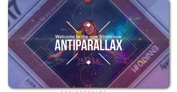 反转视差特效幻灯片视频素材库精选AE模板 Anti Parallax Slideshow