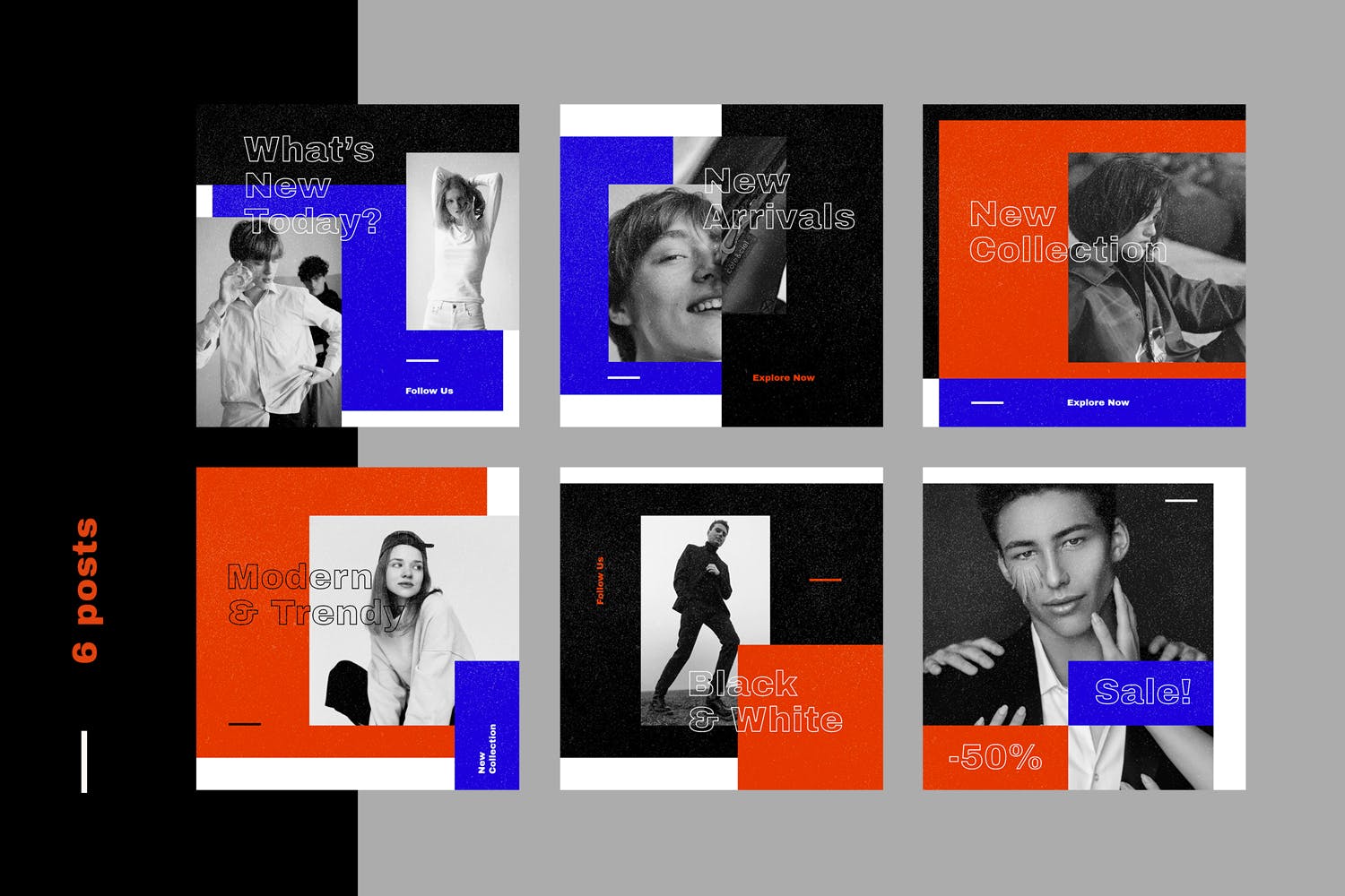 社交媒体品牌营销方形广告图设计模板素材库精选v50 Social Media Kit (Vol.50)插图(1)