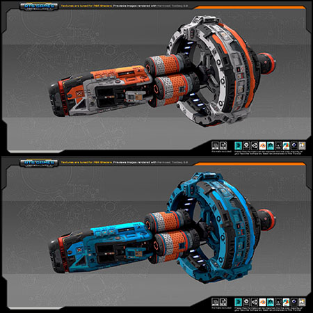 靓靓的宇宙飞船FBX/OBJ/3DMAX模型