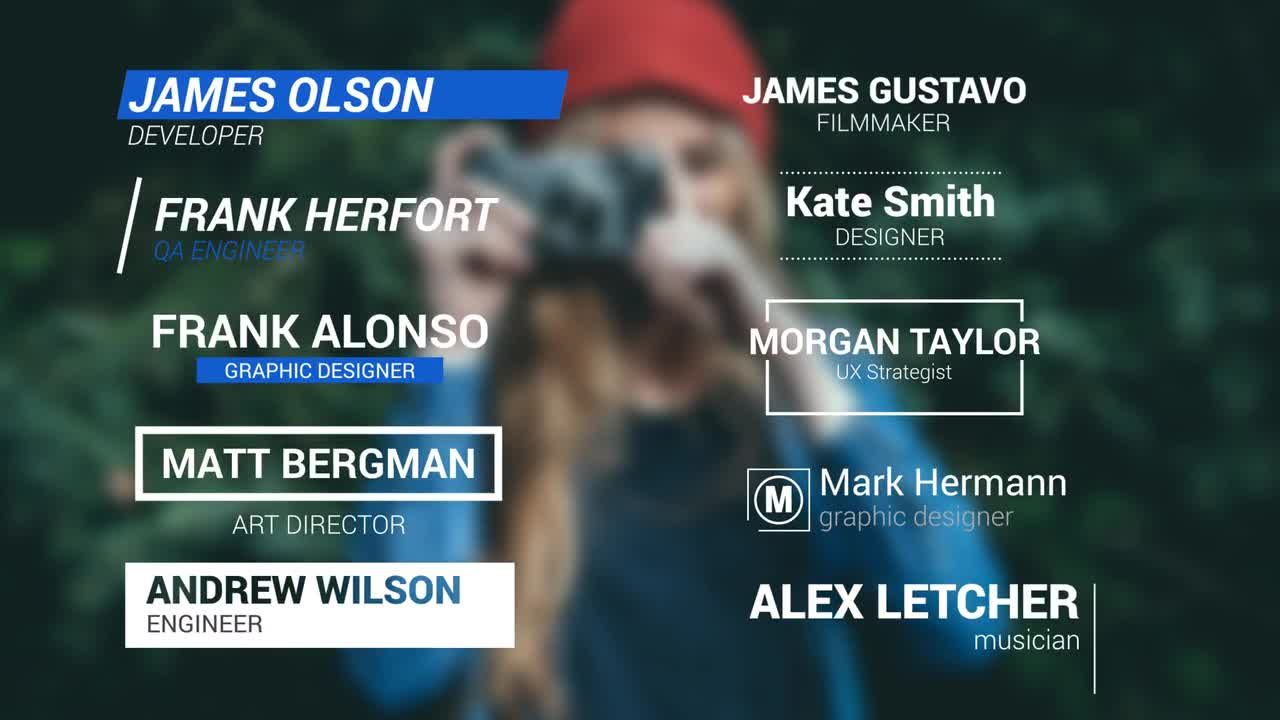 10个现代简洁的下三分之一标题动画素材库精选AE模板